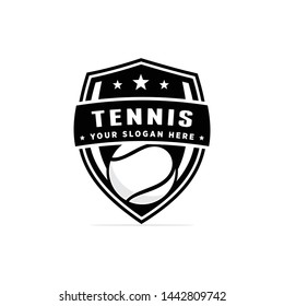 Tennis ball logo template vector