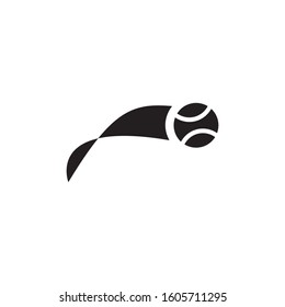 Tennis ball logo template vector icon design