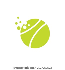 Tennis ball logo vector flat design template