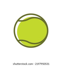 Tennis ball logo vector flat design template