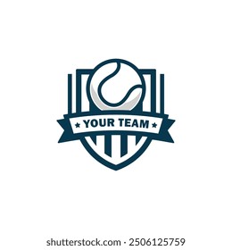 Tennis ball logo vector template illustration