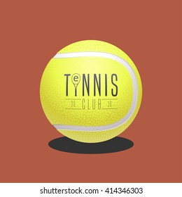 Tennis ball as a logo in vector. Template design element, emblem, sign for business related to tennis - school, match, club, store