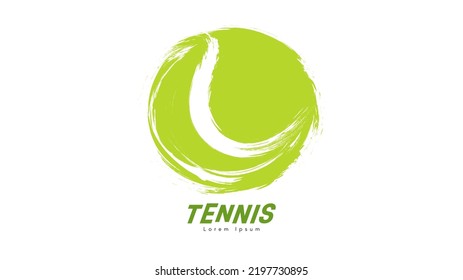 Tennis ball logo,Tennis background , Illustrations for use in online events , Illustration Vector  EPS 10