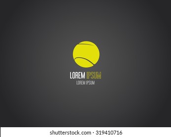 Tennis Ball Logotype. Logo Design.