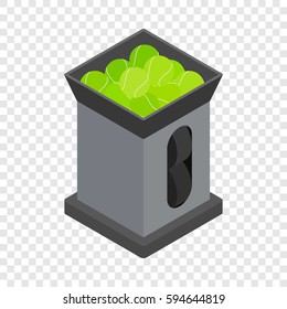 Tennis ball machine isometric icon 3d on a transparent background vector illustration