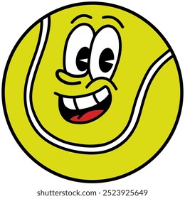 Tennis Ball Mascot Cartoon Character Design