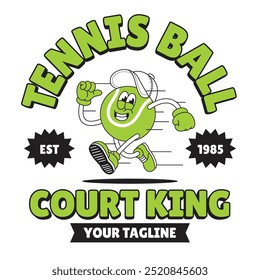 Tennis Ball Mascot Character Shirt Design