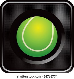 tennis ball on black web button