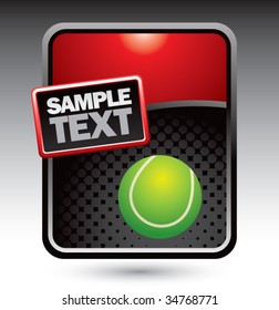 tennis ball on clean halftone template