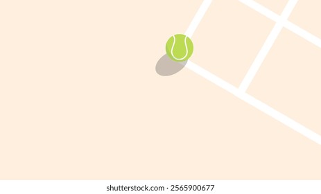 tennis ball on tennis court background, Illustrations for use in online sporting events , Illustration Vector EPS 10