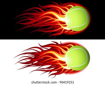 Tennis Ball On Fire