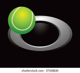 tennis ball on glossy diamond web button