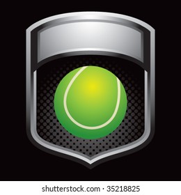 tennis ball on glossy display crest