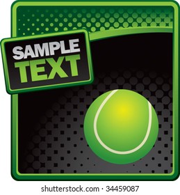 tennis ball on halftone template