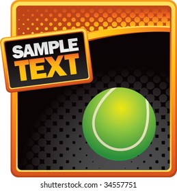 tennis ball on halftone template