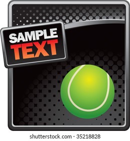 tennis ball on halftone template