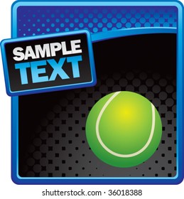 tennis ball on halftone template