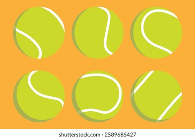 Tennis ball on orange background vector stock illustration
