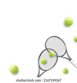 Tennis ball on Tennis racket frame isolated on white background  Illustrations for use in online sporting events , Illustration Vector  EPS 10