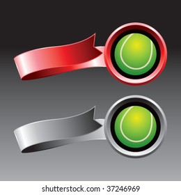 tennis ball on ribbon banners