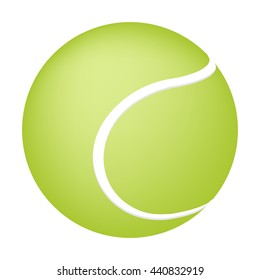 Tennis ball on white background. Concept illustration for design.