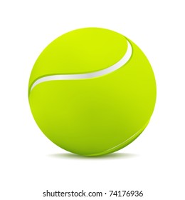 Tennis ball on white. Vector