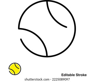 Tennis Ball Outline Icon Eps