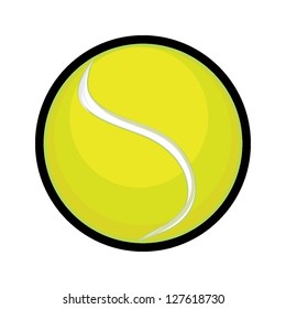 tennis ball outline vector