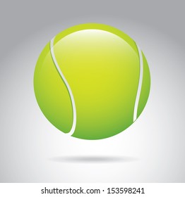 tennis ball over gray background vector illustration 