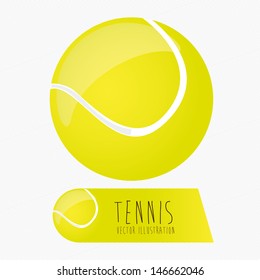tennis ball over white background vector illustration 
