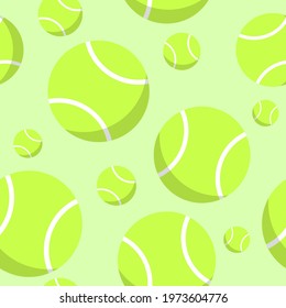 Tennis ball  pattern  isolated on green background , Vector Illustration EPS 10