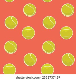 tennis ball pattern pink background