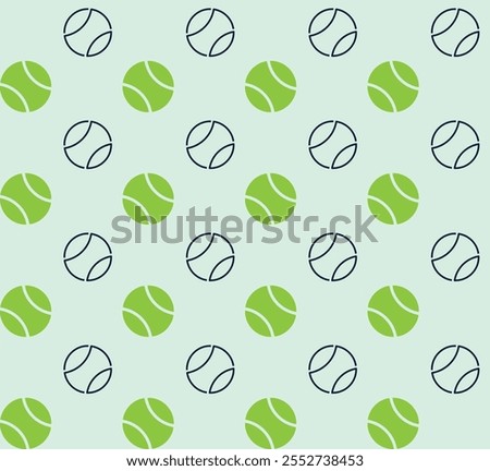 tennis ball pattern soft blue background