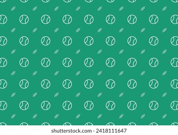 Tennisballmuster, Vektorgrafik. Tapete. Hintergrund. Tennisballsymbol.