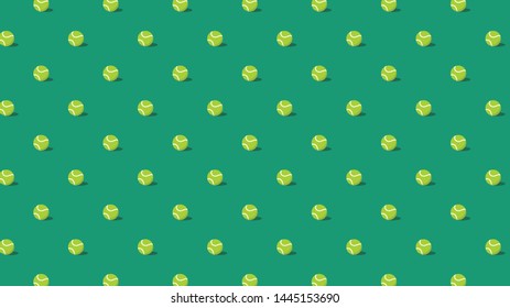 Tennis ball pattern wallpaper. tennis ball vector. background. backdrop.