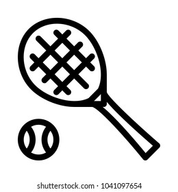 Tennis Ball and Racket