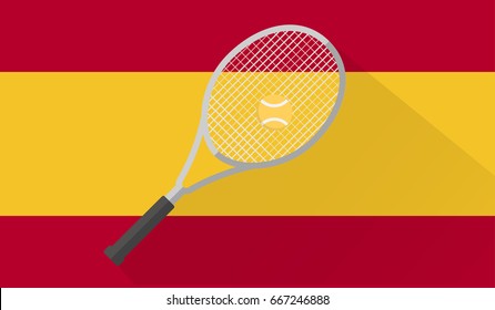 tennis ball and racket on greece flag background