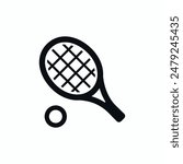 tennis ball racket sport icon