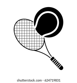 tennis ball racket sport pictogram