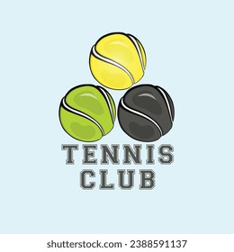 pelota de tenis y raqueta en formato vectorial