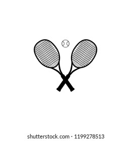 Tennis ball and tennis racquet, vector illustration. Tennis design over white background vector illustration. Sports, fitness, activity vector design.