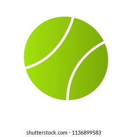 Tennis ball realistic icon isolated on white bacground. Vector illustration.