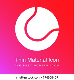 Tennis ball red and pink gradient material white icon minimal design