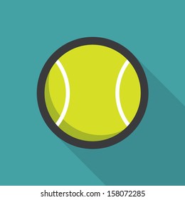 Tennis ball retro poster, sport and recreation concept