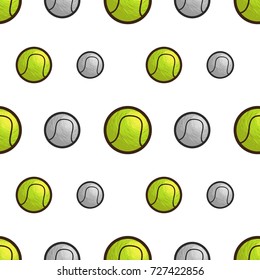 tennis ball seamless pattern