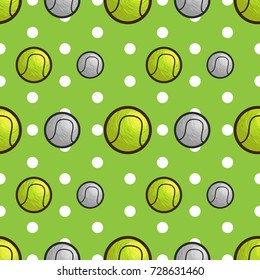 tennis ball seamless pattern