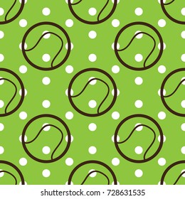 tennis ball seamless pattern