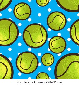 tennis ball seamless pattern