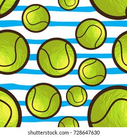 tennis ball seamless pattern