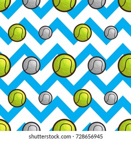 tennis ball seamless pattern